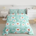 thumbnail image 2 of Feelyou Daisy Groovy Flower Twin Comforter Sets, Cute Cartoon Bedding Set, 2-Piece, 2 of 8