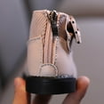 thumbnail image 6 of DxhmoneyHX Toddler Girl Boots Cute Bow Low Heel Dress Shoes Fall&nbsp;Winter Warm Ankle Boots Back Zipper Round Toe Fashion Sneakers Size 26, 6 of 9