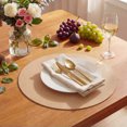 thumbnail image 5 of Sm:)e Pink Faux Leather Placemats Set of 6, 15 Inch, Waterproof Oil-Proof Wipeable PU Place Mats, Heat Resistant Reversible Table Mats for Kitchen, Dining, Outdoor, 5 of 9