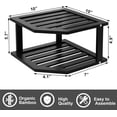 Bamboo Corner Shelf,2 Tier Plate Organizer for Cabinet and Countertop ...