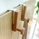 thumbnail image 5 of Gancho para colgar sobre la puerta, gancho de madera rústica de hierro para ropa, bolso, toalla, 5 of 6