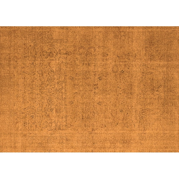 Ahgly Company Indoor Rectangle Oriental Orange Industrial Area Rugs, 8' x 10'