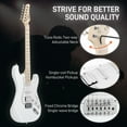 thumbnail image 6 of GST 6 String H-S-S Pickup Electric Guitar Kit Right Handed with 20W Amp, Carry Bag, Tremolo Arm, Guitar Strap, Wrench Tool (White), 6 of 10