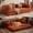 Orange, variant on 78.8" Convertible Sofa Bed, Corduroy Pull Out Couch with Storage Pocket, Folding Futon Sofa Bed, No Assembly Boneless Couch Bed Sleeper Sofa for Living Room Bedroom,Grey