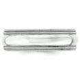 thumbnail image 2 of 14K White Gold 7mm Double Milgrain Comfort Fit Band Ring Size 5, 2 of 7