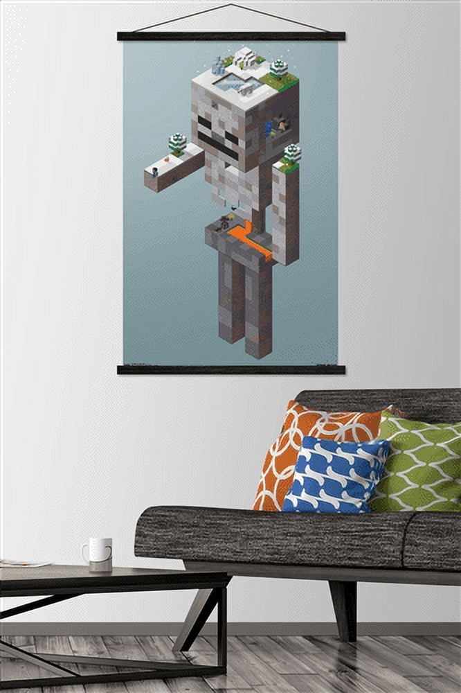 Minecraft - Skeleton Tundra Wall Poster with Magnetic Frame, 22.375" x 34"