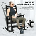 thumbnail image 1 of Edtara High Back Outdoor Rocking Chair, Hdpe Plastic Porch Rocker With Wooden Garden Patio Furniture Look, 158kg Capacity, Ideal for Patio, Porch, Balcony, Deck and Lounge Areas, 1 of 8
