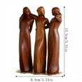 thumbnail image 5 of Imitation Wood-carved Resin Figurine Of Sisters, Heart-shaped Resin Crafts, Decorations For Home And Garden., 5 of 5