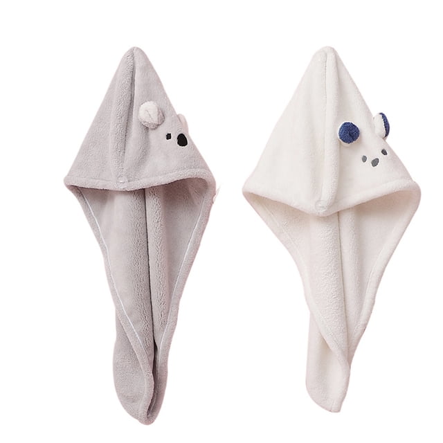 Paquete de 2 toallas para el cabello, toalla absorbente para secar el cabello, turbante para mujeres y niñas, secado rápido del cabello mágico