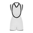 thumbnail image 6 of Puntoco Women's Summer V Neck Tank Top Backless Halter Jumpsuit Sleeveless Wide Leg Going Out Short Rompers White XXL(XXL), 6 of 7