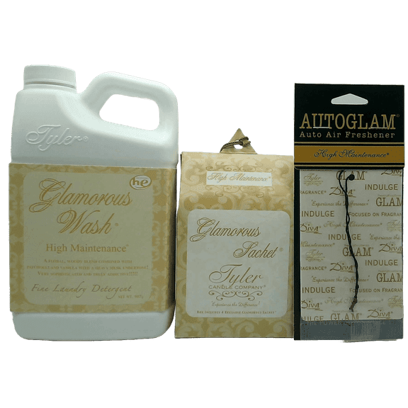 Tyler Candle Company - Glamorous Wash - High Maintenance - 907g / 32oz - with sachets and autoglam