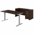 thumbnail image 1 of Pemberly Row 60W Adjustable Standing Desk Set in Black Walnut - Engineered Wood, 1 of 6