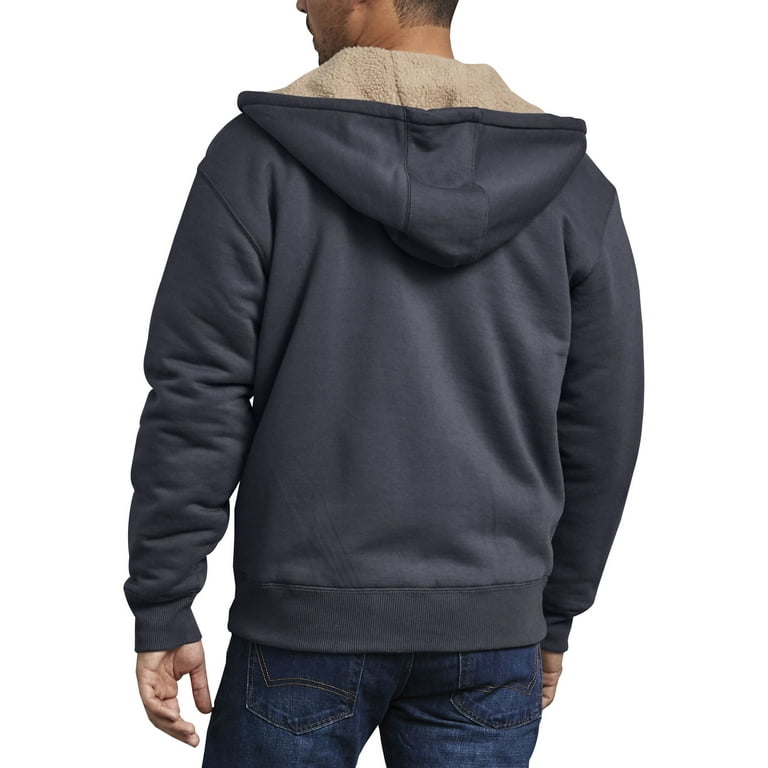 Dickies Men s TW357 Sherpa Lined Fleece Zip Up Hoodie Diesel Grey