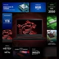 thumbnail image 2 of Laptop Gamer MSI Thin GF63 NVIDIA GeForce RTX 2050 Intel Core i5 12450H 8GB RAM 1TB SSD 15.6" Windows 11 Home Teclado en Ingles, 2 of 5