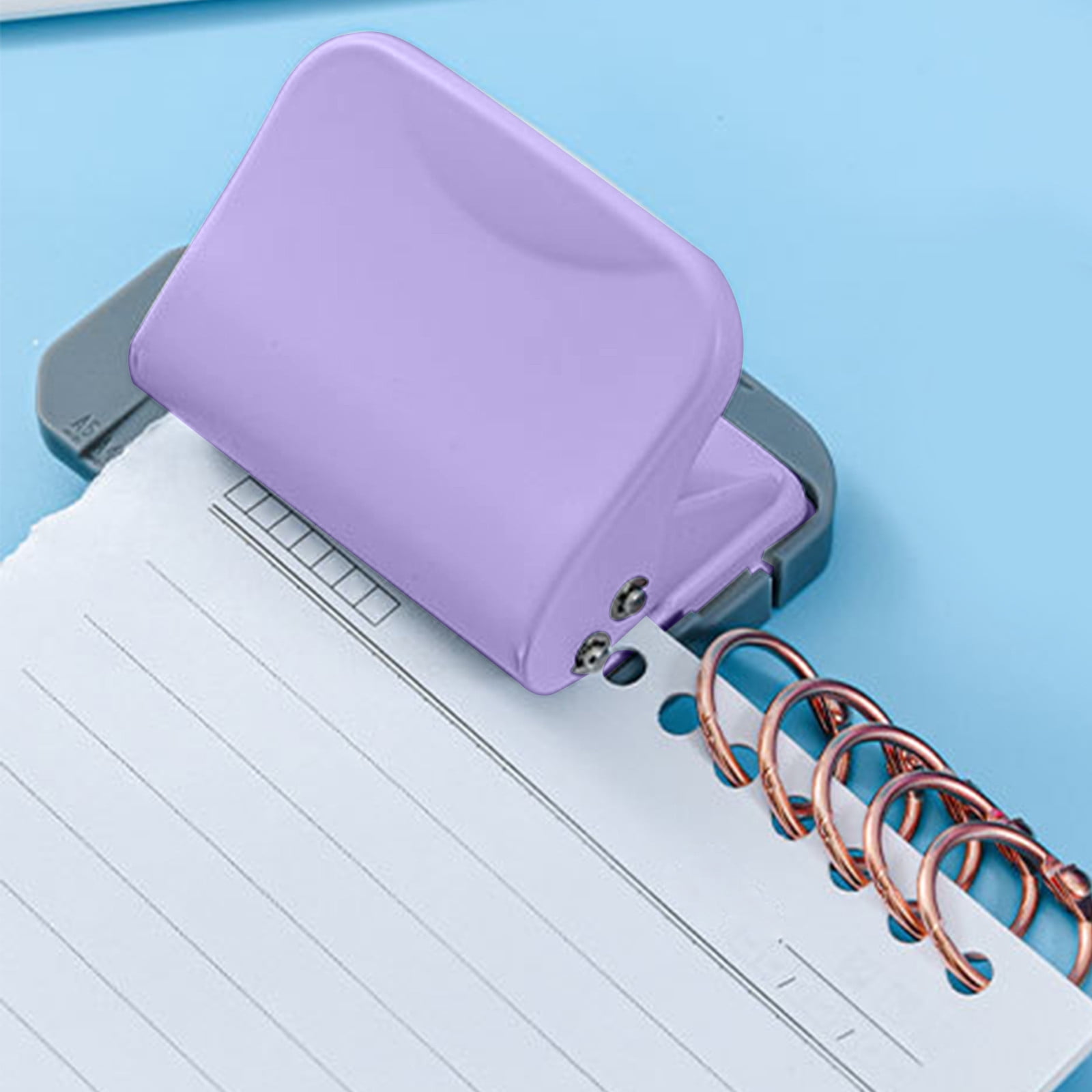 Specollect Clearance 4Pcs 6 Hole Punch, Loose Leaf Paper Puncher for A4/A5/B5 Size, Portable Handheld Metal Circle Punch Paper Puncher
