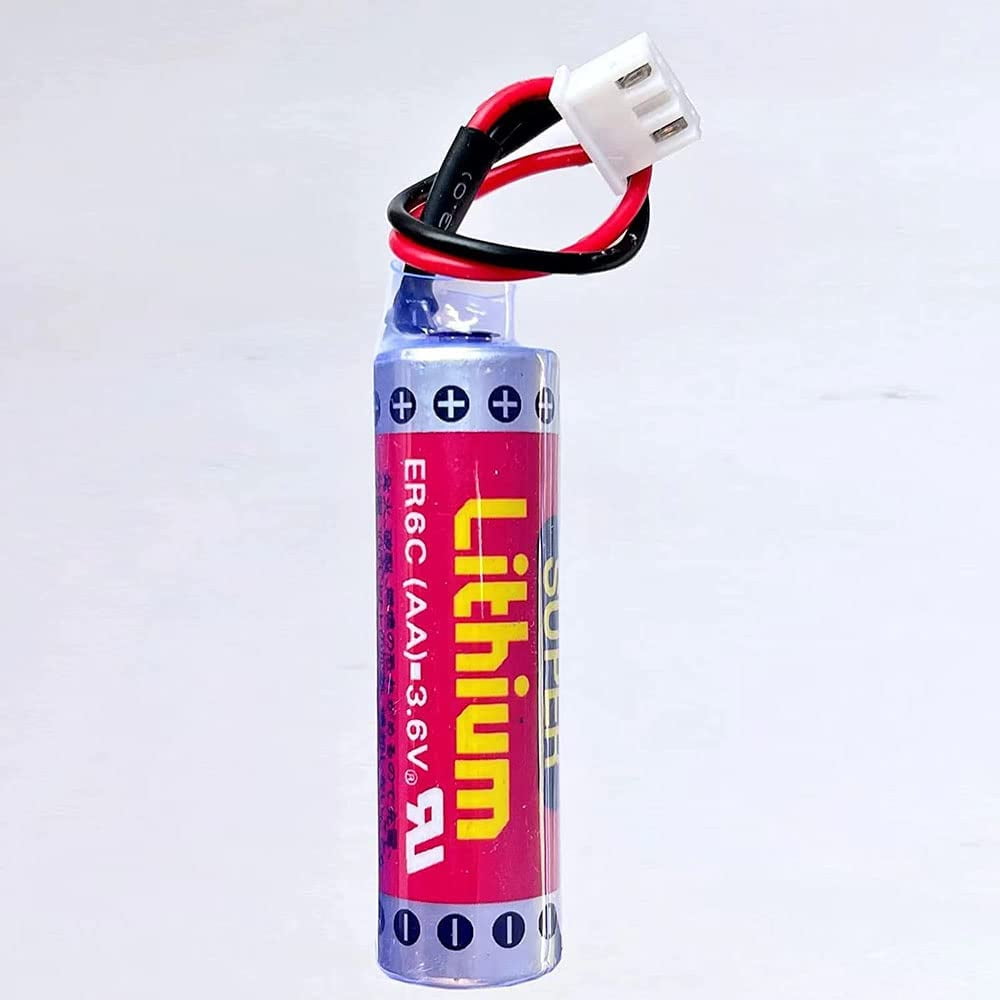 (10-Pack) 3.6V ER6C AA PLC Battery 1800mAh for MAXELL FX F2-40BL PLC with White Plug Non-Rechargeable Lithium Battery