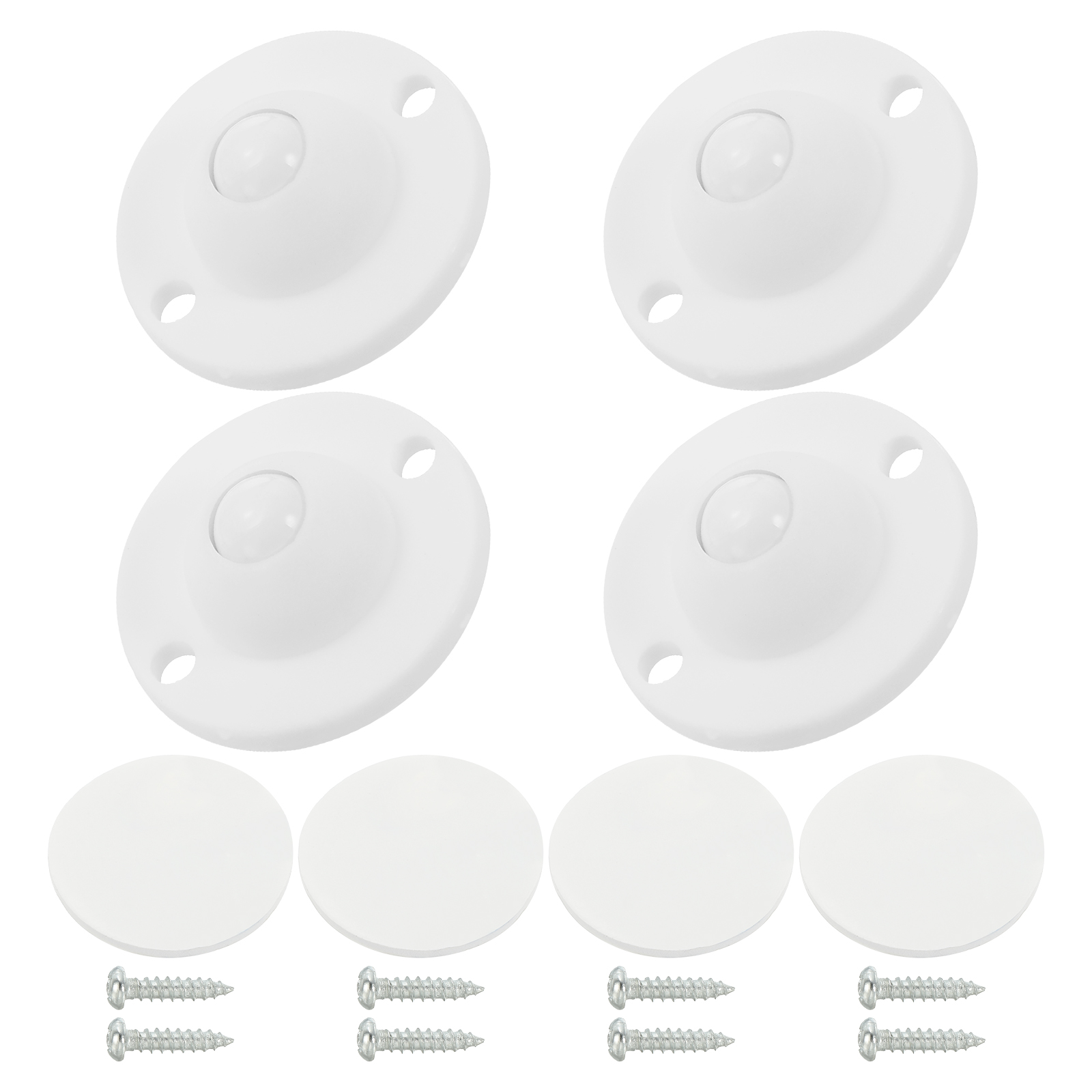 Uxcell Self Adhesive Paste Caster Wheels for Appliance, Mini Swivel Wheels Load Capacity for Stand Mixer White