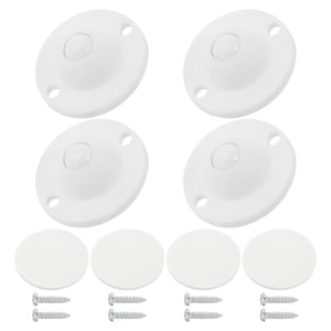 Uxcell Self Adhesive Paste Caster Wheels for Appliance, Mini Swivel Wheels Load Capacity for Stand Mixer White