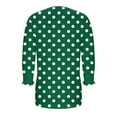 thumbnail image 7 of CHGBMOK Womens Polka Dots 3/4 Sleeve Blouses Button On Crew Neck T Shirts Casual Dressy Tops Going Out Outfit, 7 of 7