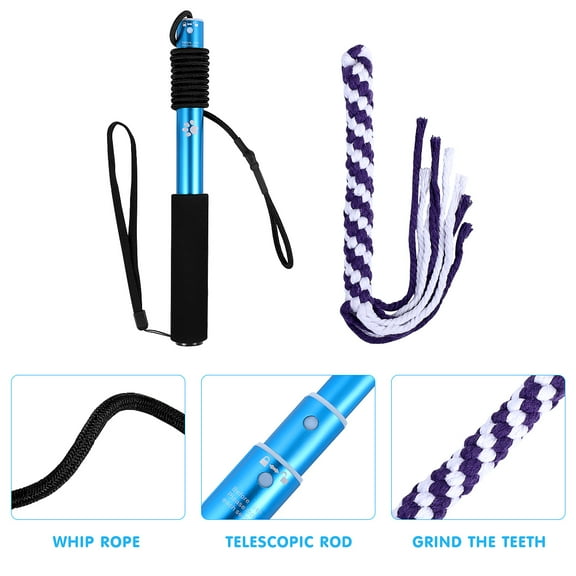 Raindrops Blue Chasing Pole for Healthy Dog Training and Outdoor Exercise
