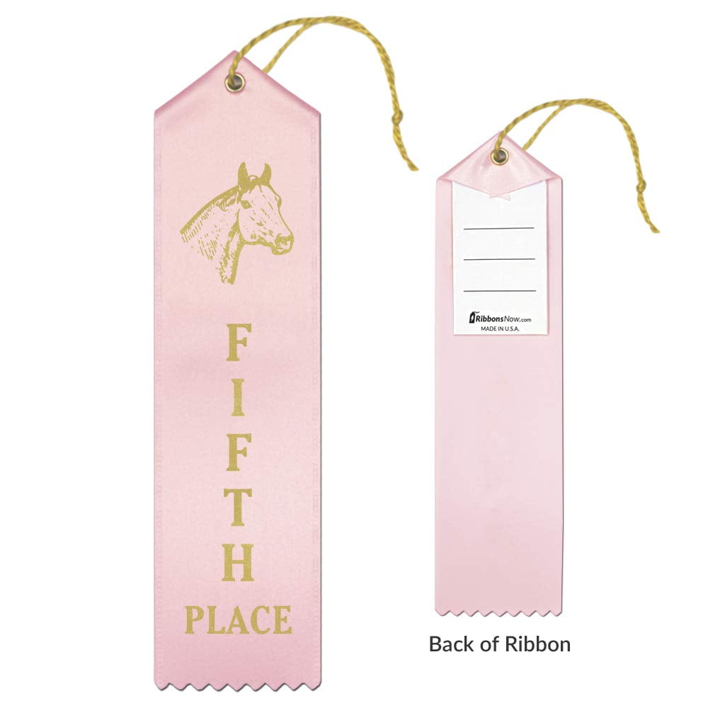 RibbonsNow Horse Show Ribbons 1st - 6th Place - 300 Total Ribbons - 50 Each Place with Card & String