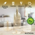 thumbnail image 2 of MATANA 50 Gold Glitter Plastic Wine Glasses, 6oz - Sturdy & Reusable, 2 of 2