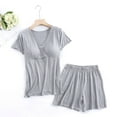 thumbnail image 2 of Bovxnpu Maternity Clothes For Women, Women's Maternity Nursing Pajamas Set Breastfeeding Sleepwear, Short Sleeved Postpartum Clothing For Pregnant Women Breastfeeding Dress Home Clothing XXL, 2 of 9