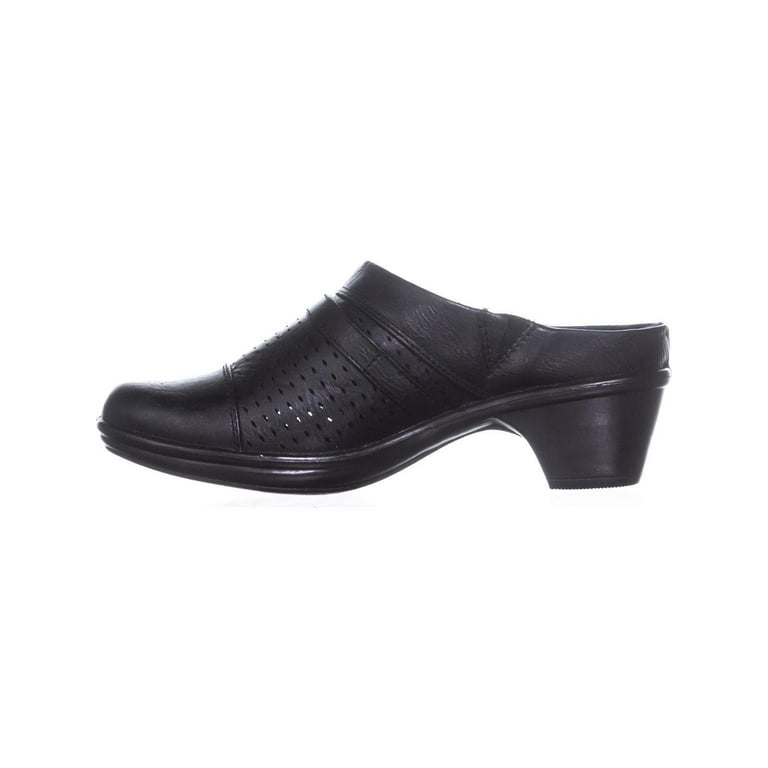 Womens Easy Street Cleveland Heeled Mules Black Walmart