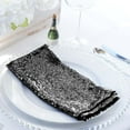 thumbnail image 2 of Balsa Circle 10 Pieces 20" Black Sequins Napkins Wedding Decorating Tablecloths Holiday Dinner Party Table Decorations, 2 of 4