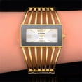 thumbnail image 4 of Women Luxury Cuff Bracelet Rectangular Dial Hollow Analog Quartz Wrist Watch for Ladies, 4 of 4