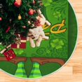 thumbnail image 5 of GZHJMY St. Patrick's Day Christmas Tree Skirt 48", St. Patrick's Day Tree Skirt Double Layers Polyester Easter Tree Skirt for St. Patrick's Day Holiday Party Decoration, 5 of 6