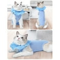thumbnail image 4 of 1 pieza de traje de esterilización/castración transpirable para gatos para las cuatro estaciones, estilo de encaje posoperatorio, ropa para gatos hembras, anti-heridas, 4 of 5