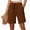 BST48-Coffee, variant on Womens Shorts Bermuda Knee Long Length Cotton Wide Leg Plus Size With Pockets Trendy Lounge Resortwear Coffee L