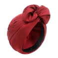 thumbnail image 2 of Women Cross Headscarf Solid Color Bow-knot Bandana Soft Breathable Turban Hat Retro Style Headwrap for Short Hair Long Hair Ladies Fashion Accessories, 2 of 8
