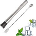thumbnail image 1 of 10"Stainless Steel Cocktail Stick Ice Hammer, 2 Pieces Professional Home Bar Tool, Used to Debug Delicious Cocktails, Drinks, Juices, 1 of 5