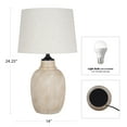 thumbnail image 3 of My Texas House Ribbed Table Lamp - Natural/White, 3 of 7