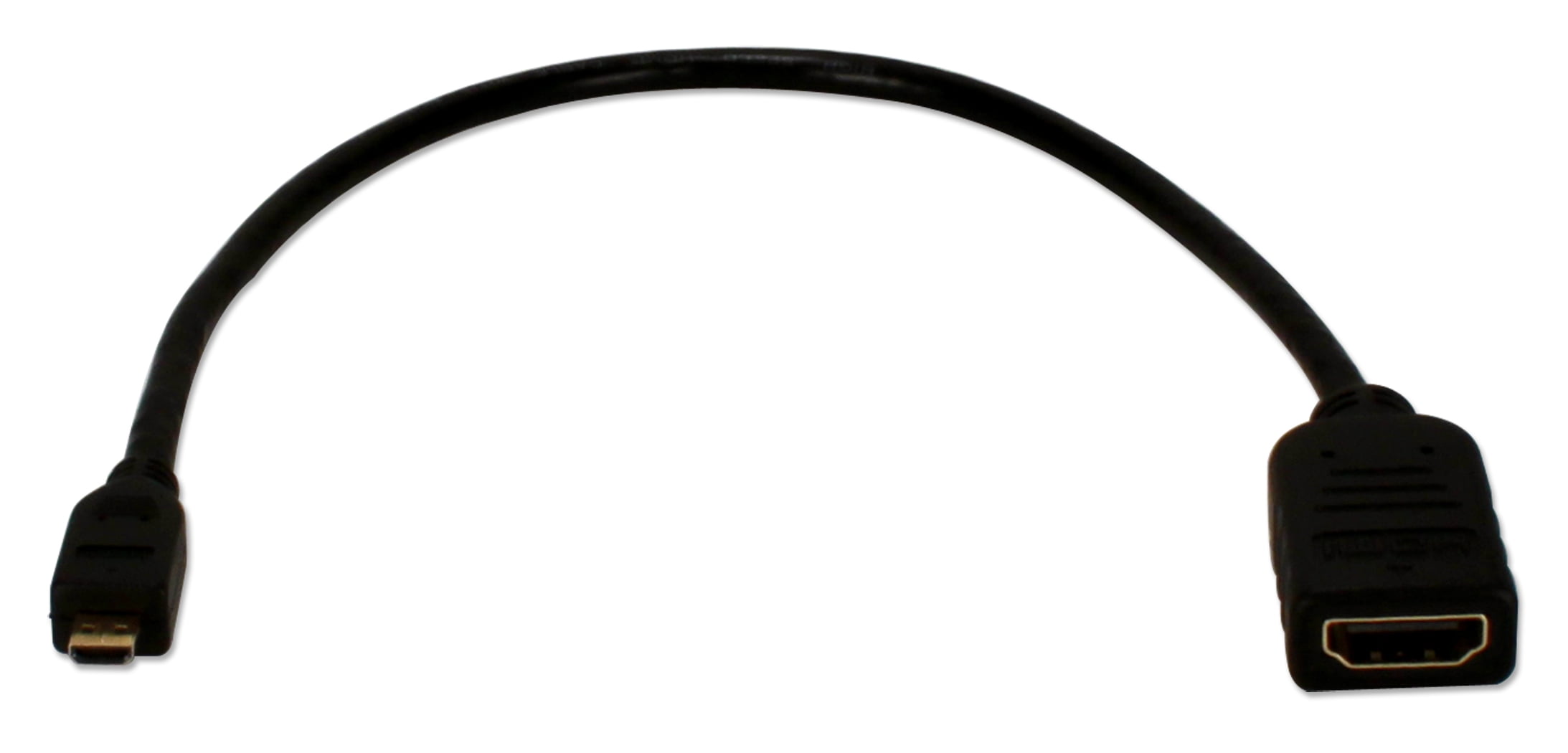QVS MicroHDMI Male to HDMI Female Digital A/V 4K HD Camera Conversion Cable