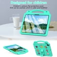 thumbnail image 2 of for iPad Air 11 inch M2 2024 & iPad Pro 11 inch (M4) 2024 Case Cute Kids Kawaii Cover 3D Cartoon Handle & Stand Soft Silicone Shockproof EVA Foam Lightweight Rugged Case,Mintgreen, 2 of 9