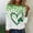 Green 2, variant on Women Long Sleeve Tops Green Shamrock Graphic Shirt Round Neck Pullover Tees St. Patrick's Day Printed Tshirt