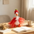thumbnail image 2 of 7 Inch Desk Goose Outfits,Mini Removable Tulle Skirt Hat Set for Bookshelf Display & Tabletop Holiday Prop,Cute Desktop Ornament,Red, 2 of 7