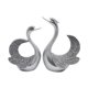 thumbnail image 1 of 2x estatuas de cisne figuras de animales regalos de cumpleaños adornos de resina decorativa esculturas de San Valentín para bookshelf cafe gabinete de Plateado, 1 of 8