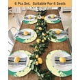 thumbnail image 4 of 15 Inch Round Placemats Set of 4, Happy Easter Rabbits Non Slip Heat Insulation PP Table Mats, Spring Daisy Green Silhouette Yellow Washable Place Mats for Kitchen Dining Party Table Decor, 4 of 7