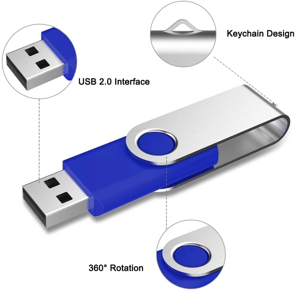 10 Pack 4GB Swivel USB 2.0 Flash Drive Memory Stick PenDrive Storage Thumb Drive 