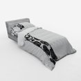 thumbnail image 3 of Ambesonne African Bedding Set 4 Pcs, Sketchy Savannah Giraffe, Queen, White and Grey, 3 of 3