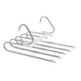 thumbnail image 2 of 2Pcs Stainless Steel Multifunctional S-Shaped Storage Pants Rack, Non-Slip Pants Hanger, Seamless Pants Clip, 2 of 2