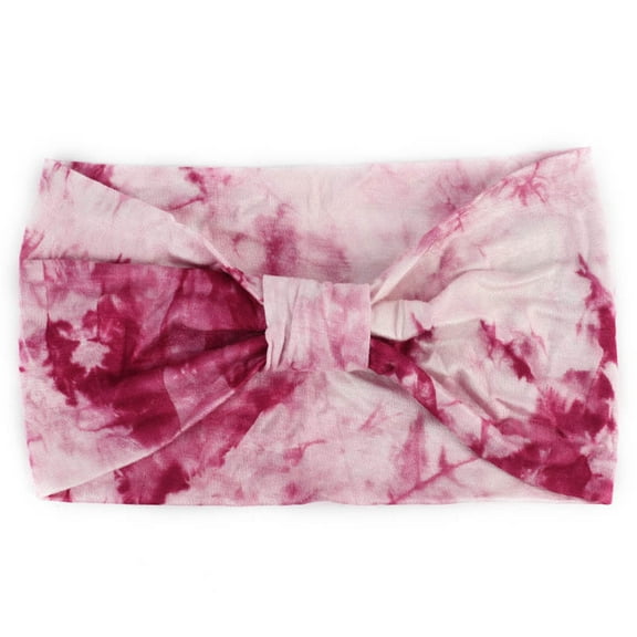 Xysaqa Tie Dye Knotted Headbands for Women Girls Fashion Wide Turban Hair Bands Cotton Running Yoga Head Wrap Fashion Hair Accessory (1PC)