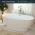 thumbnail image 4 of FerdY Koh Samui 65" Acrylic Elegant Oval Shape Freestanding Soaking Bathtub in Glossy White, 4 of 8