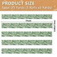 thumbnail image 3 of 5 Rolls Christmas Ribbon 1.5 inch Wide Decorative Ribbon for Gift Wrapping and Holiday Decorations Green and White Swirling Lines, 3 of 7