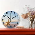 thumbnail image 2 of Dreamtimes Starfish on Beach Wall Clock,Silent Non Ticking 10 Inch Battery Operated Round Wall Clocks for Kitchen,Home,Bedrooms,Office Decor, 2 of 6