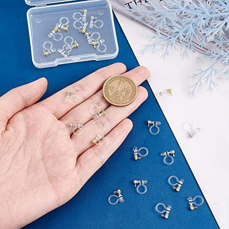20pcs Invisible Clip on Earring Converter, Resin Earring Clip, No Pierced  Dangle Earrings Clip Findings, Hypoallergenic Clip Earrings 
